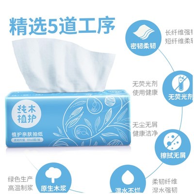 极速40Packs Facial Tissue NapkiBn Paper 3 Ply Scentless 100