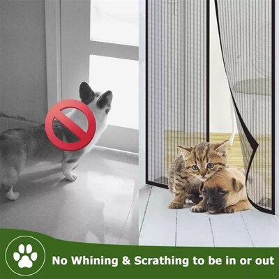 极速Punch-free Strong Magnetic Door CurtKain Anti Bug Insect