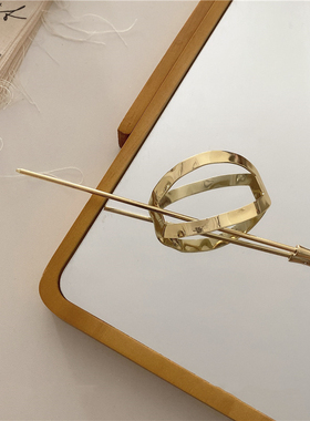 极速Vinctage Hair Clip Geometric Round Square Hollow Circel