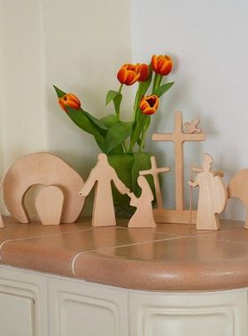 极速Easter Resurrection Scene Spring Easter Nativity .Scene