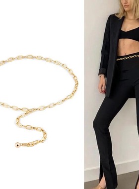 极速Woman Golden Waist Chain Body Y2k Office 365 BelXt  nd F
