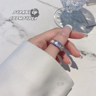 dissco perso 极速Diamond ring flash fashion super set zircon