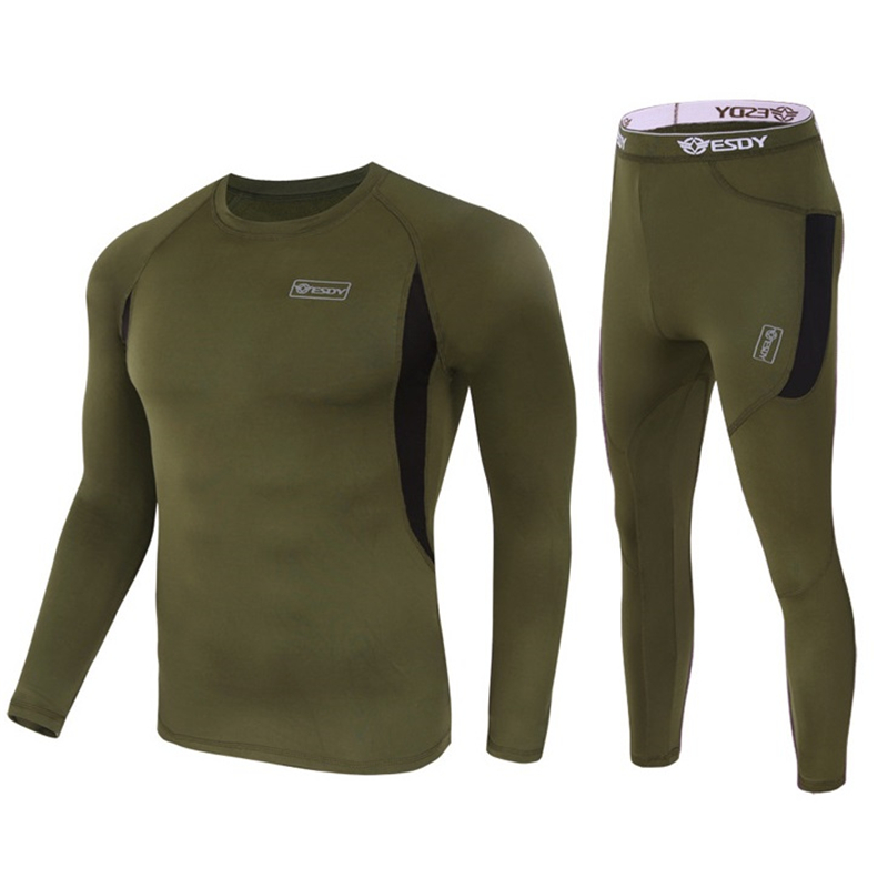 极速Thermal underwear winter zmen long johns thin fleece com