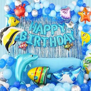 Party Birthday BalloEons Reusable Ocean 极速Shark Marine Sea