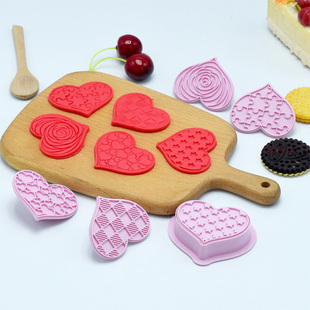 极速6pcs Valehntines Day Cookie Cutter Set Heart Valentine