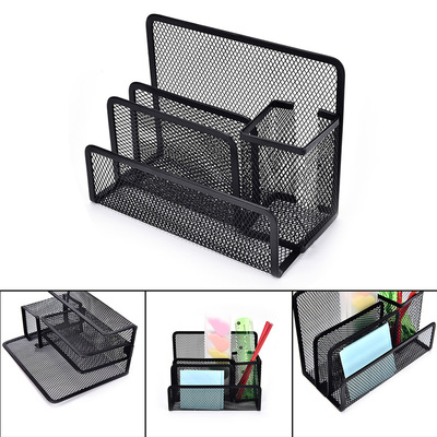 极速Multi-functiomnal Metal Mesh Desk Organizer Pen Holder S