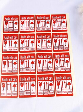 极速100/240/40pkcs 1Pack Fragile Warning Label Sticker 9*5cm