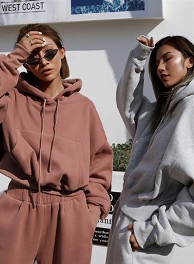 极速Tracksuits Women's Warm Hoodie and Pants SeVt Oversi