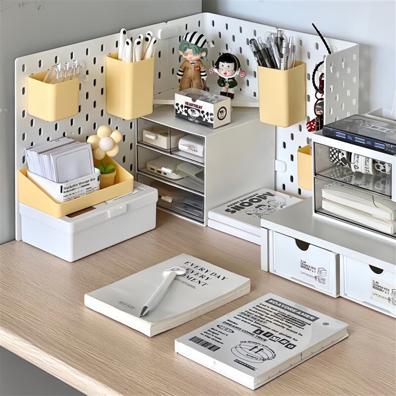 新品老破小工位改造n神器女生办公室办公桌布置收纳好物转角桌面