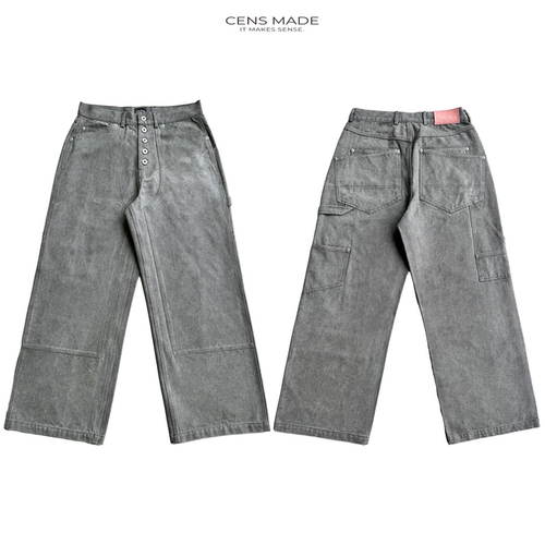 CENSMADE26SS灰色工装伐木裤