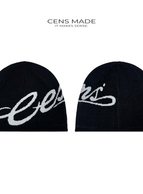 CENSMADE 25FW小众设计透气情侣百搭显脸小LOGO针织包头帽冷帽