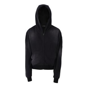 型 Boxy短宽版 CENSMADE水洗做旧磨毛基础拉链连帽卫衣外套开衫 帽衫