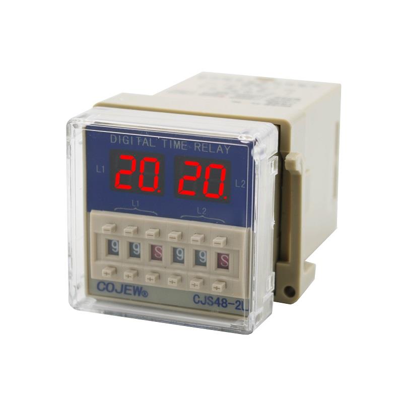 科巨时间继电器CJS48-2L-XH两路先后顺序释放延时开关定时器Timer