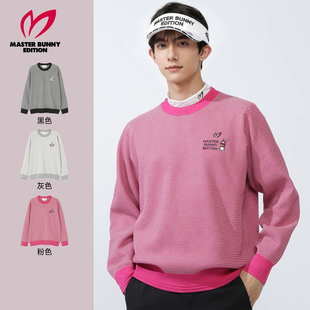 Master Bunny Edition高尔夫服装男士MBE秋冬保暖针织衫圆领毛衣