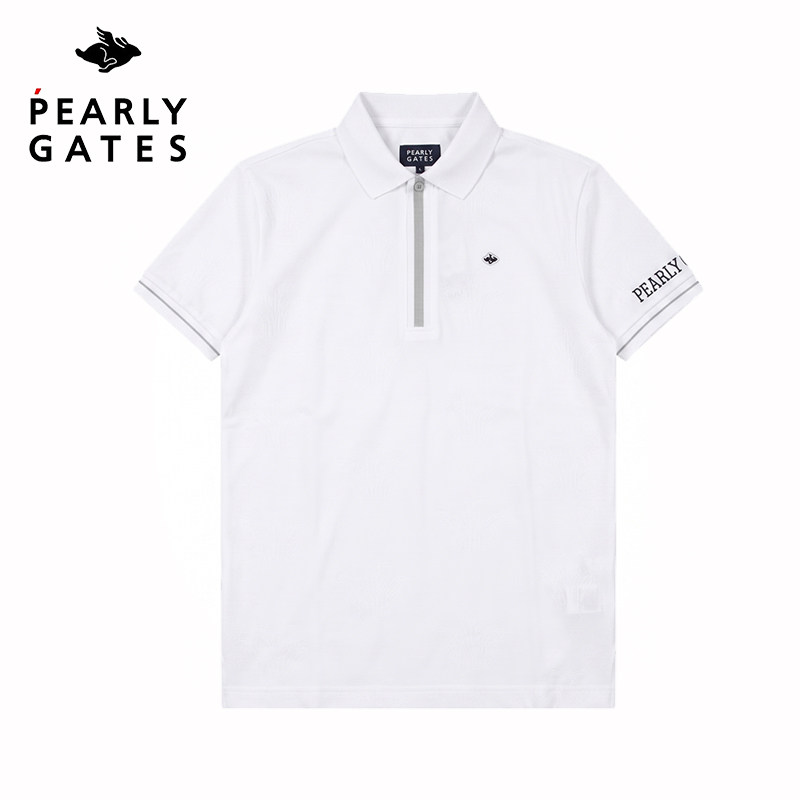PearlyGates高尔夫男装夏季男士印花短袖Polo衫运动翻领短袖T恤