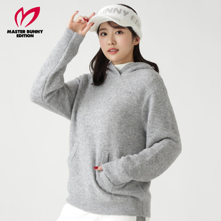 Master Bunny Edition高尔夫服装MBE秋冬女士连帽针织卫衣毛衣