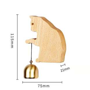 极速挂在玻璃门上的铃铛商铺x门挂饰简约礼物风铃纯铜招财猫可爱