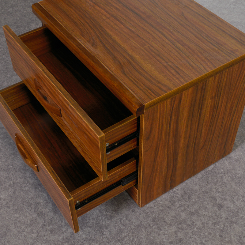 极速馨王巢家具 新中式乌金木色C胡桃木色现代实木床头柜床边柜小