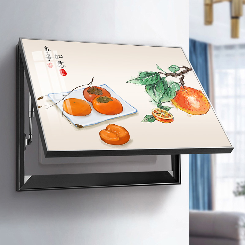 极速家用卧室免打孔电表箱遮挡挂钟现F代简约挂画配电箱总开关盒