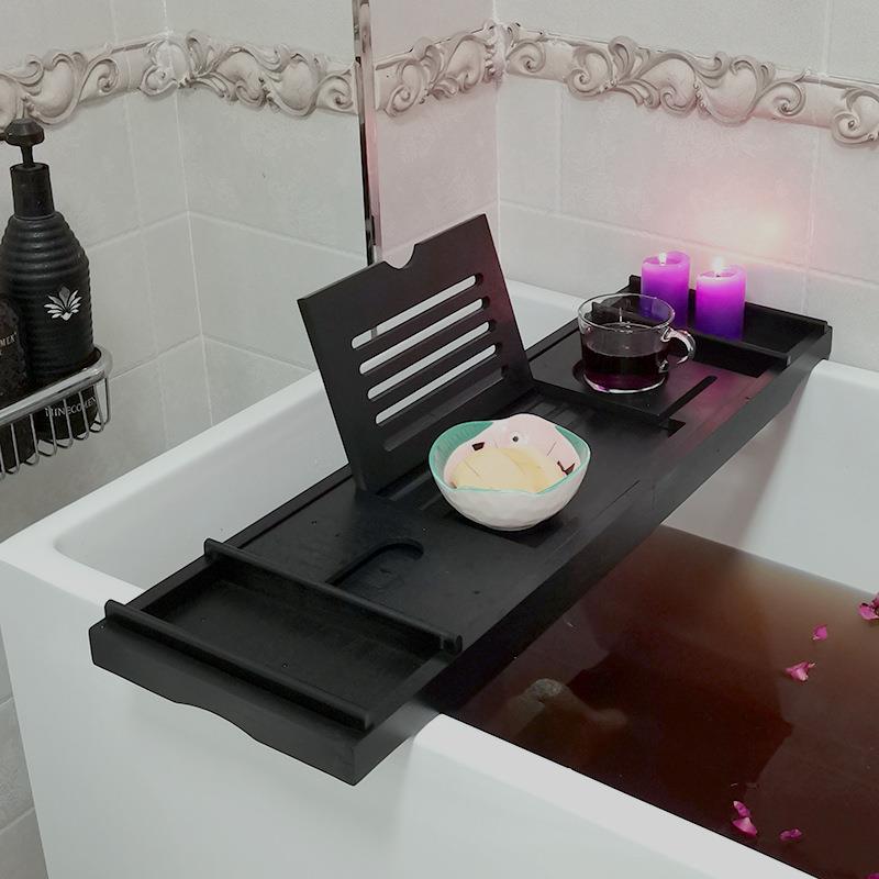极速支竹制浴缸置物浴缸架u置物板浴板盖缸板架泡澡置物架桶托盘