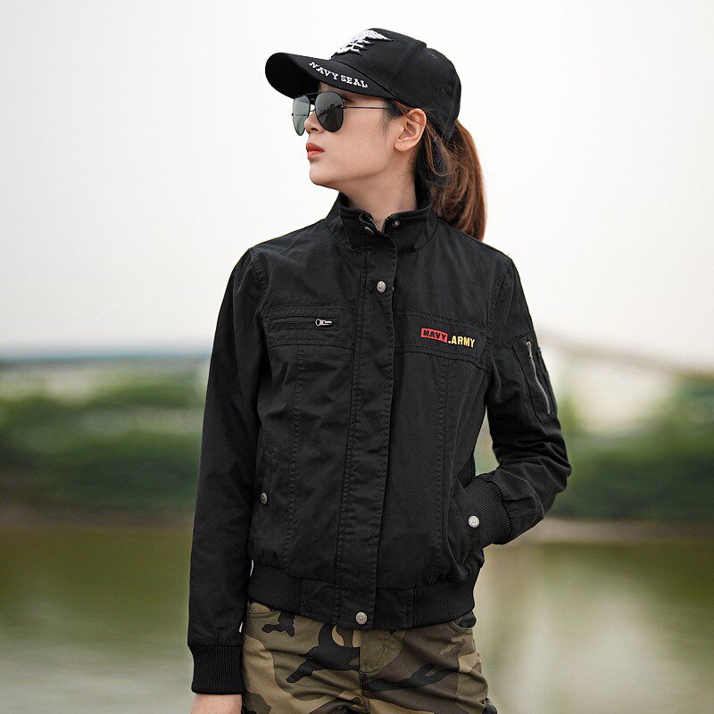 极速抖音【21i16】秋冬 款迷彩工装外套短款飞行员夹克工作服纯棉