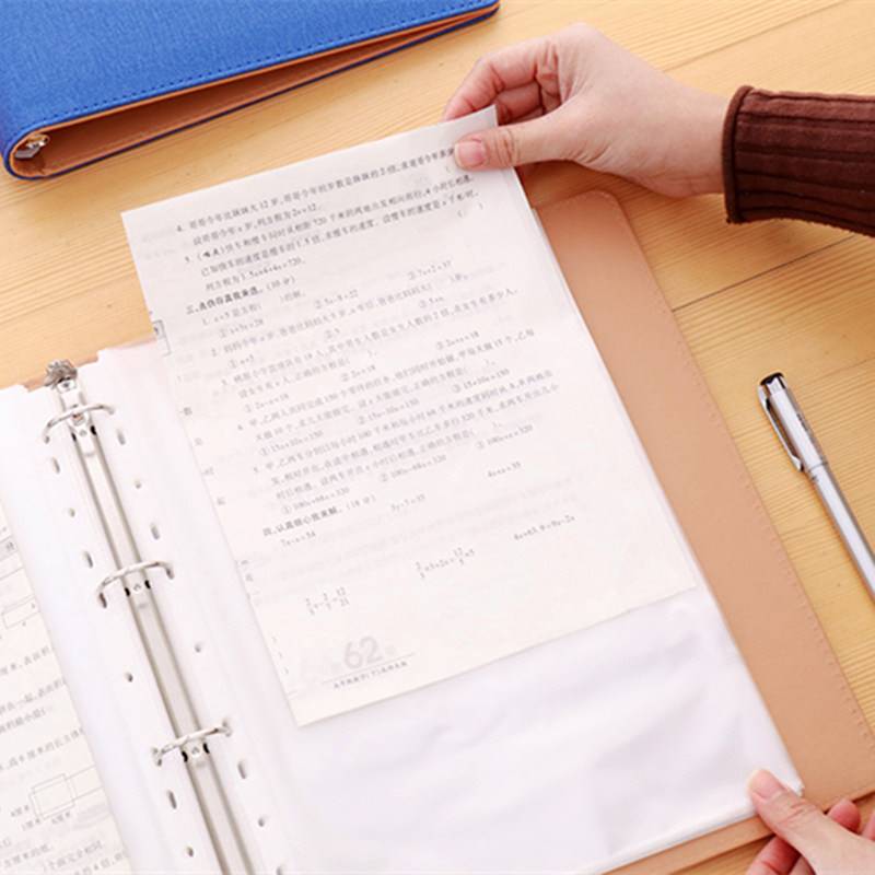 极速大容量透g明A4文件夹皮革多层插页打孔活页合同收纳资料册乐