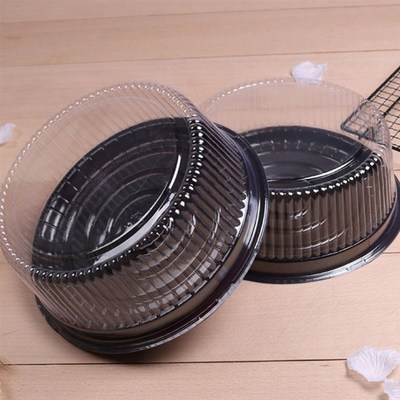 极速20pcs 6 Inch Reusqable Transparent Cake Box Bakery Round