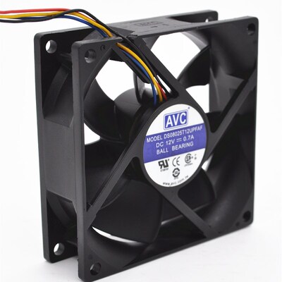 新品AVC DS08025T12UPFAF 8025 8厘米12V 0.7PA PWM调速 大风量CP