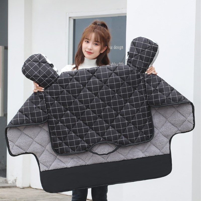 极速电动摩托车挡风被冬季加绒加厚电瓶电车N防寒春秋款小型防水