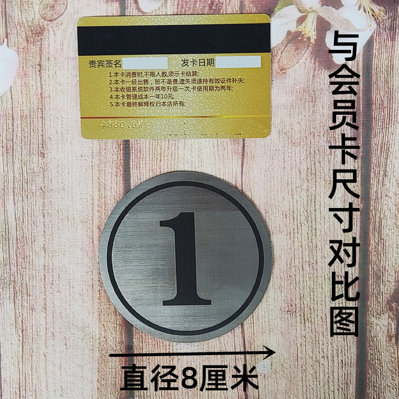 极速不锈钢号码牌数字牌贴酒吧桌号牌餐饮台号牌餐桌Y台号贴号码