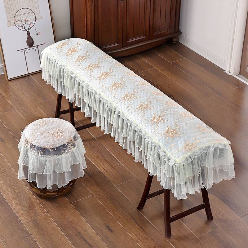 极速古筝防尘罩琴披罩保护套盖布通用H加厚刺绣蕾丝布艺简约中国