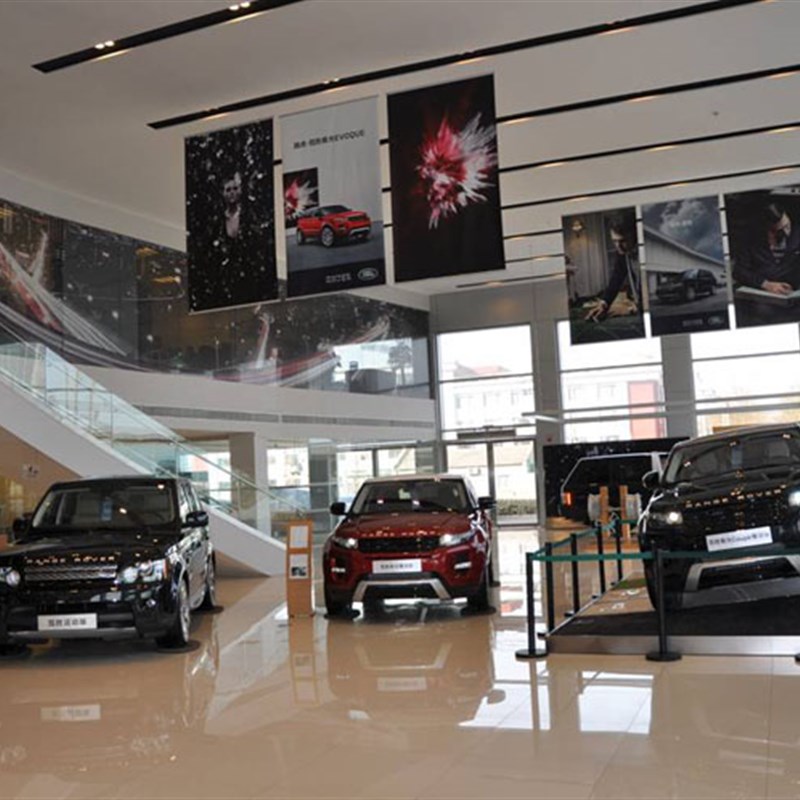 极速电动会标帆布条升降q机汽车展厅横幅杆4s店吊旗智能遥控自动