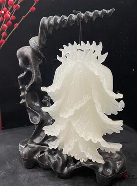 极速天然阿富汗玉百财聚来摆件新中式家居装饰品客U厅玄关酒柜乔