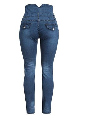 极速Women High Waist Jeans Plus Size HSkinny Denim Pants Fou
