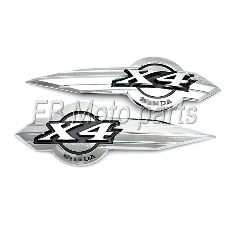 极速适用b摩托车配件于本田CB1300X4油箱立体标浮标电镀油箱贴花