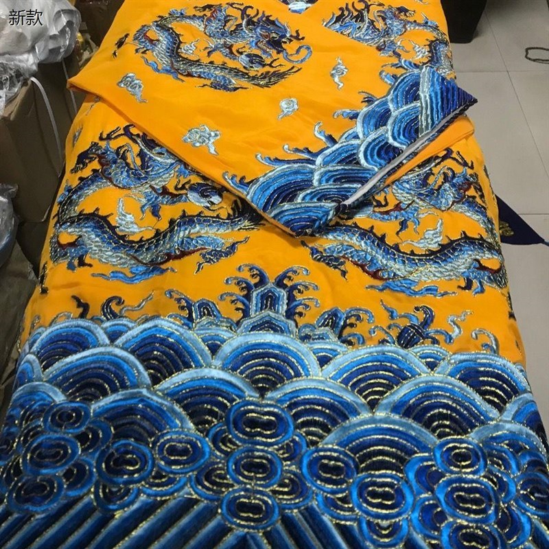 极速京剧豫剧戏曲服装皇帝皇上王爷包公驸马绉.料勾金蟒袍