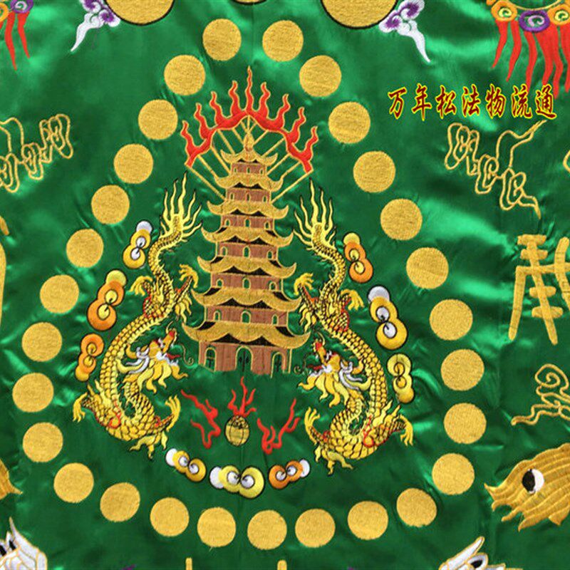 极速道服装 道法k器 道用品 道袍 道服 高功法衣五雷衣绿色