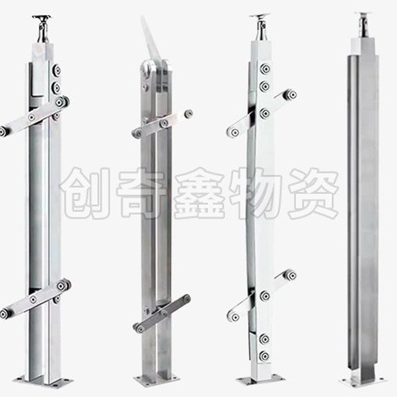 304不锈钢扶手立柱室内阳台栏杆扶手商场玻璃楼梯栏杆厂家批发