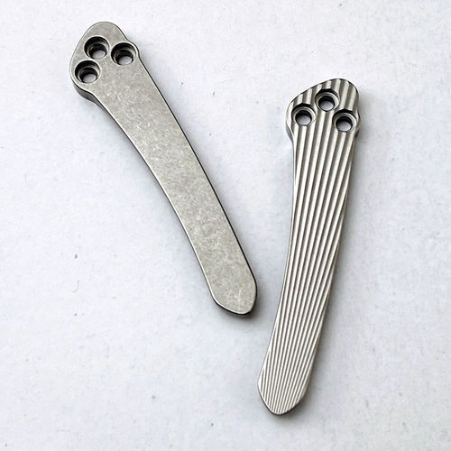 Spyderco蜘蛛C81钛合金夹子 一体夹子钛合金蜘蛛刀C223背夹钛配件