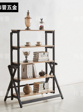 折叠花架五金变形伸缩餐桌百变金钢多功能花架餐桌家具多功书桌