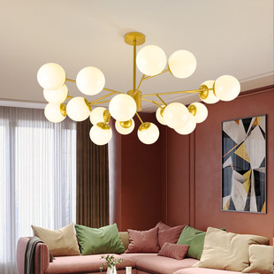 简约现代2020年新款客厅灯北欧创意餐厅吊灯饰魔豆分子灯具卧室灯