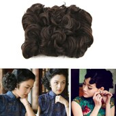 速发古装 推国海上海手民波纹复古大波浪假刘海发 假发旗袍刘大片