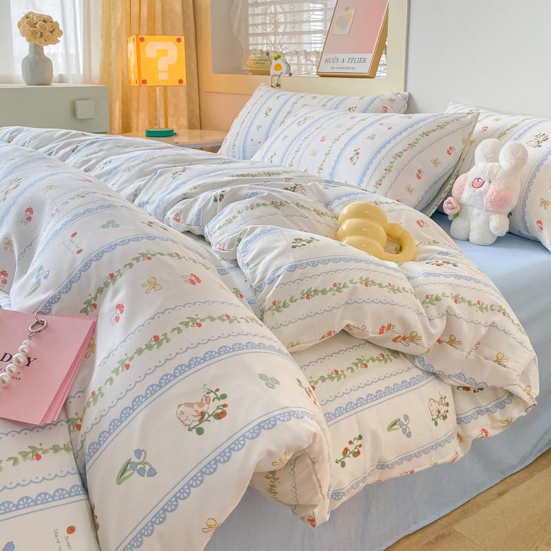 速发双层纱单件四全棉纯棉秋冬磨毛被罩0件套单人被单150x2非0