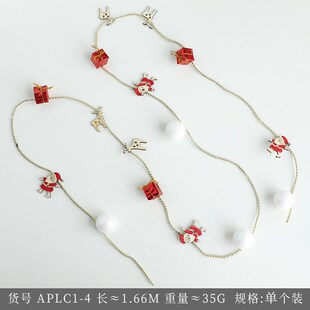 速发圣诞165c诞五角星球松果礼包圣m挂圣链条串饰诞树装饰挂