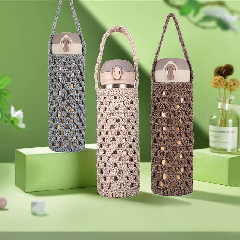 速发保温杯手工针织杯袋成编保护套毛线品织手提水杯套子防烫隔热