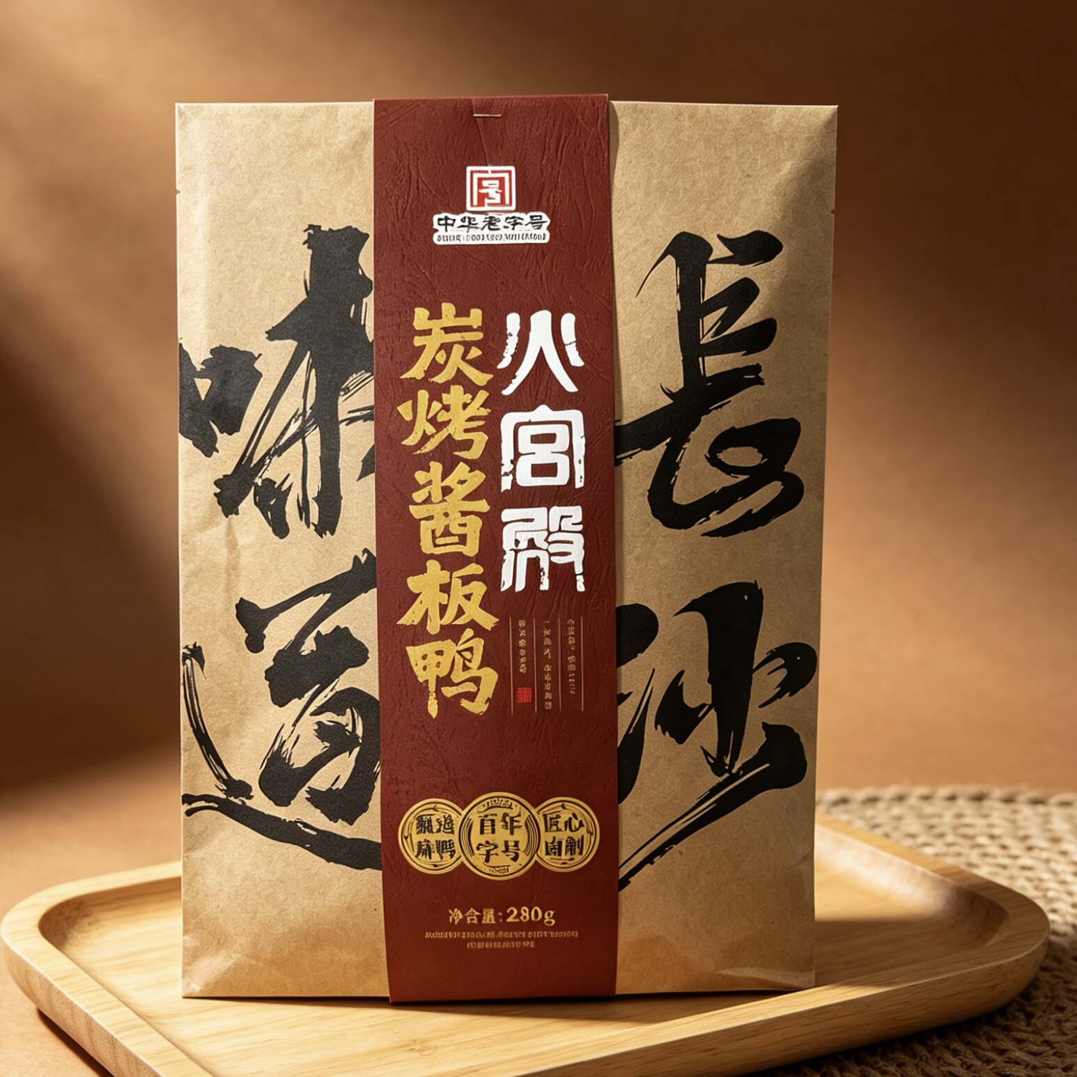 火宫殿 中华老字号 炭烤酱板鸭 长沙味道精选麻鸭匠心卤制280g/袋