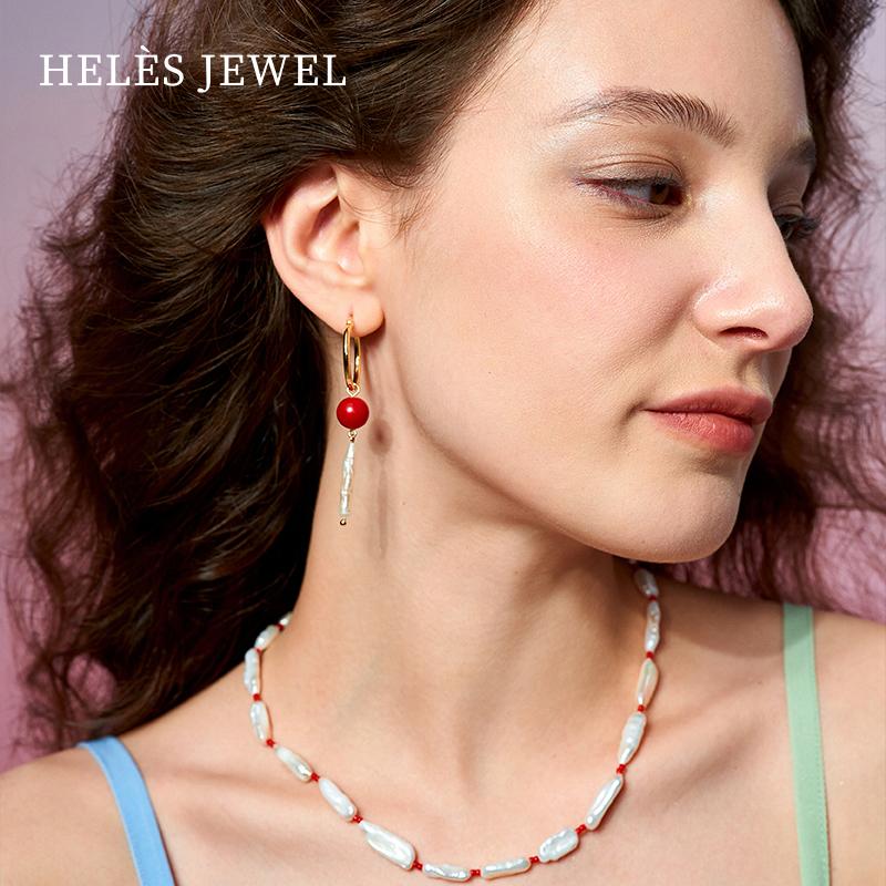 耳环安可拉红复古国风气质女