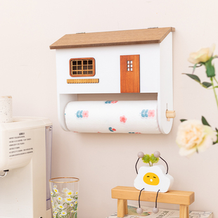 阿楹 多功能专用吸油厨房纸巾置物架壁挂垃圾保鲜袋收纳盒免打孔