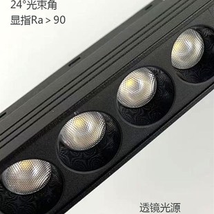 磁吸轨道灯无主灯嵌入式泛光灯线条灯轨道射灯磁吸格栅灯折叠射灯