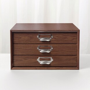 汇星木质玄关收纳盒桌面文件柜办公室资料柜A4文件夹家用抽屉式储